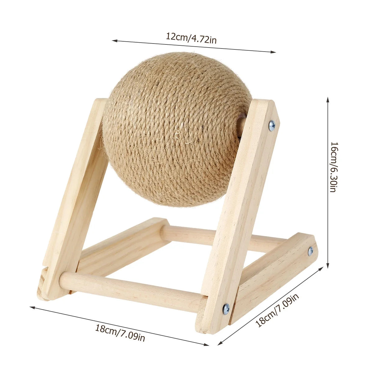 Cat Scratching Ball Natural Sisal Cat Scratcher Toy with Catnip