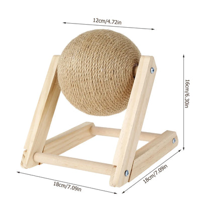Cat Scratching Ball Natural Sisal Cat Scratcher Toy with Catnip