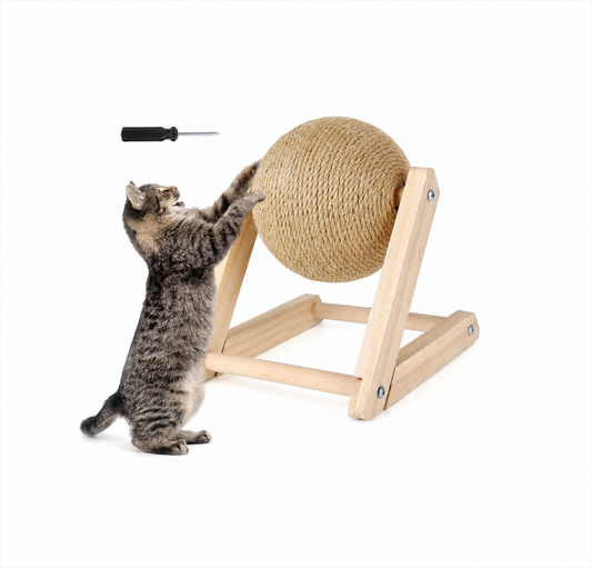 Cat Scratching Ball Natural Sisal Cat Scratcher Toy with Catnip