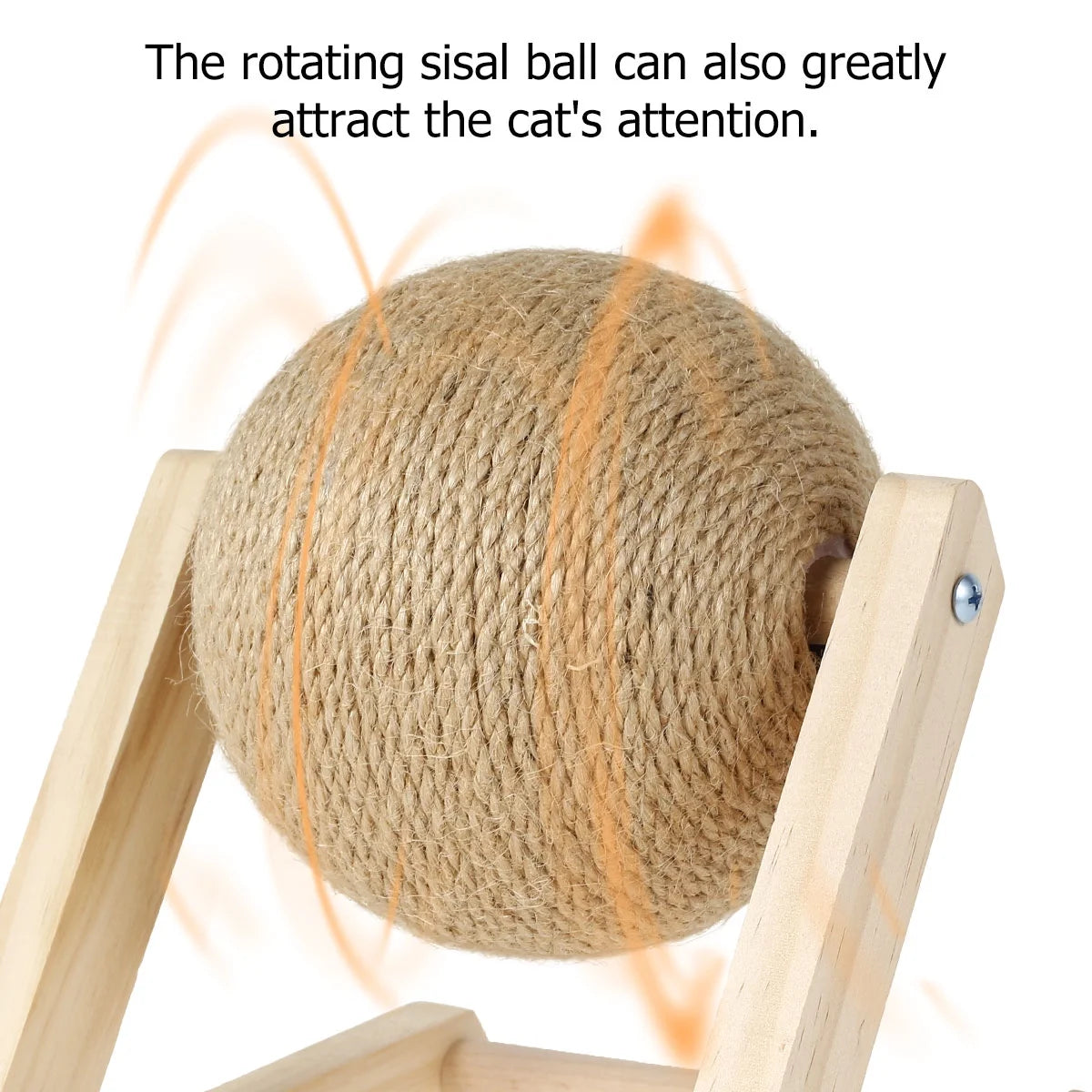 Cat Scratching Ball Natural Sisal Cat Scratcher Toy with Catnip